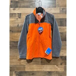 Columbia Omni-Heat Thermal Comfort Fleece Jacket-Orange & Grey,Size XL